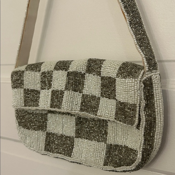 Anthropologie Handbags - Anthropologie The Fiona Beaded Bag: Checker Edition